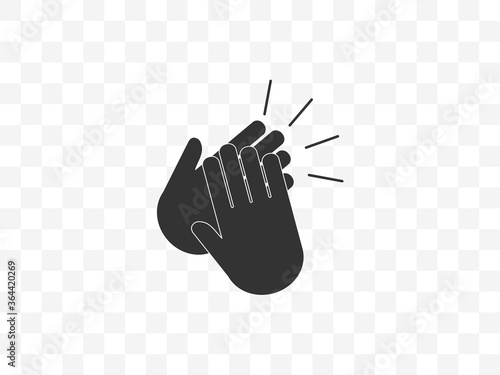 Applause, clap hands, ovation icon. Vector illustration, flat design.