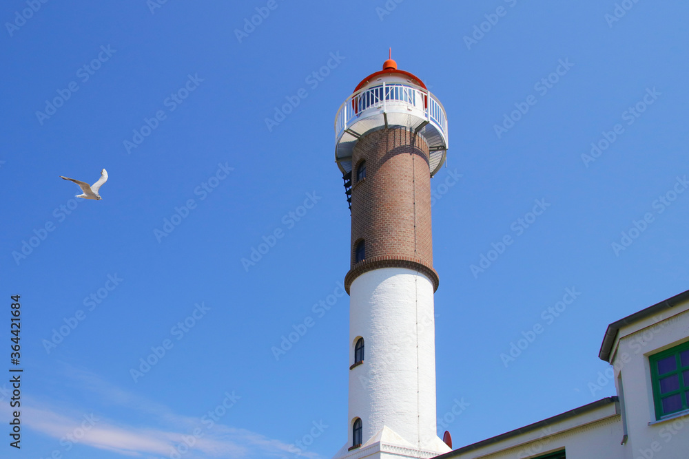 The lighthouse of Timmendorf,  baltic sea island Poel, Germany