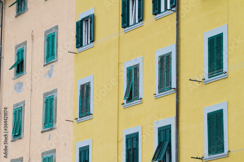 Houses in Livorno on the Ligurian Sea on the western coast of Tuscany, Italy © jeancliclac