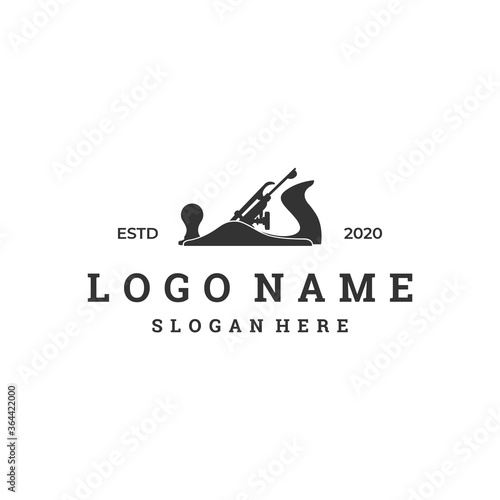 jack plane logo concept, woodworking design template.