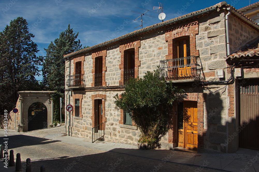Residential houses in old town of Avila,Castile and Leon,Spain,Europe
