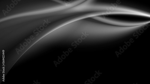 Abstract dark grey smoke waves background