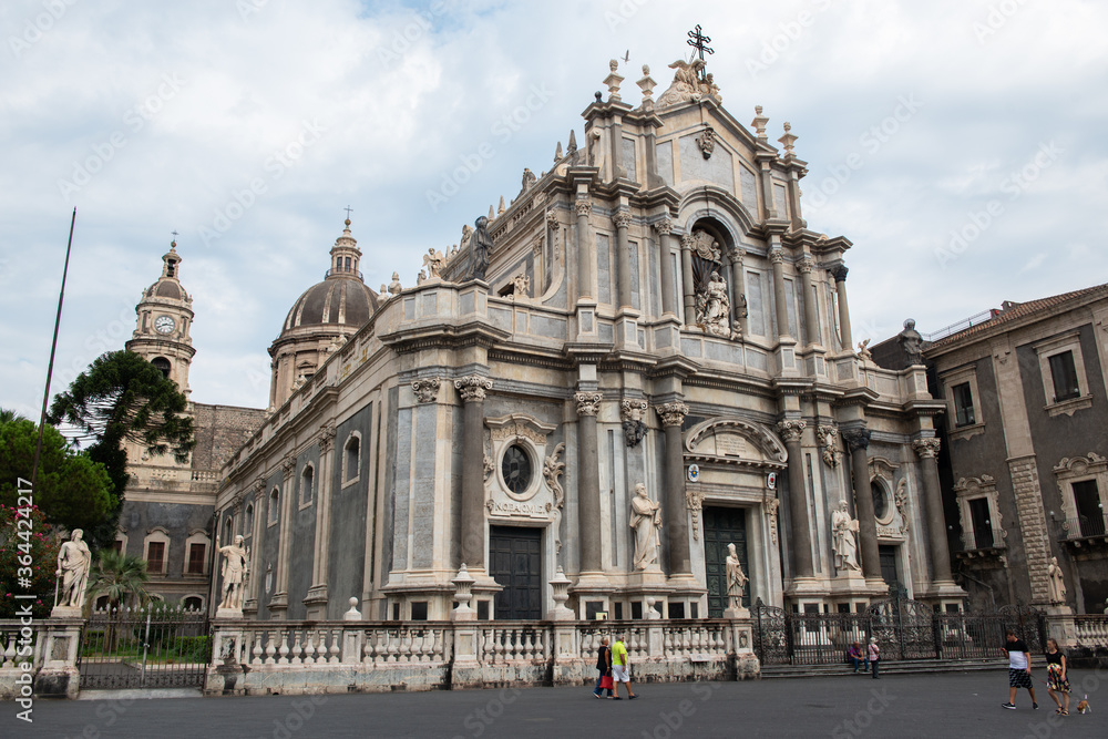 Cathedral of Catania city center, Sicily, Italy