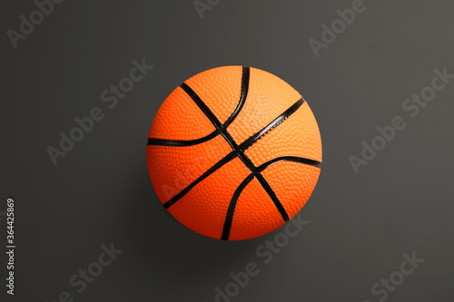Ball for playing basketball game on dark background