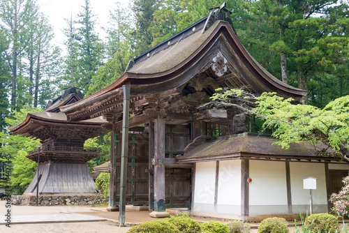 Kongobuji Temple in Koya, Wakayama, Japan. Mount Koya is UNESCO World Heritage Site- Sacred Sites and Pilgrimage Routes in the Kii Mountain Range. © beibaoke