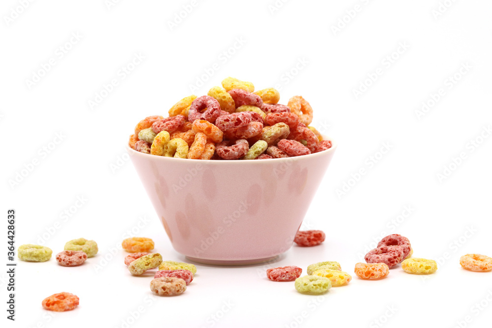 colorful cereal and milk colorful cereal and milk