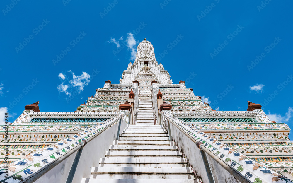 Wat Arun Ratchawararam Ratchawaramahawihan The beautiful architecture Landmark of Bangkok, Thailand