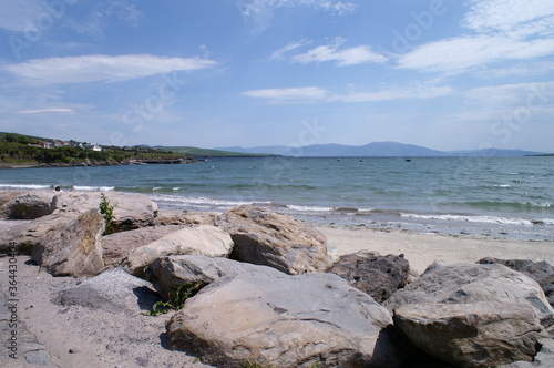 Beach with big rocks in Ireland