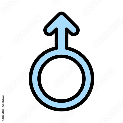 baby shower related male or boy gender sign vector with editable stroke,