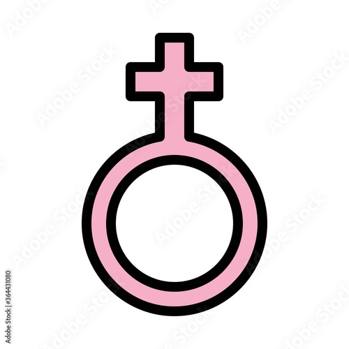 baby shower related female or girl gender sign vector with editable stroke,