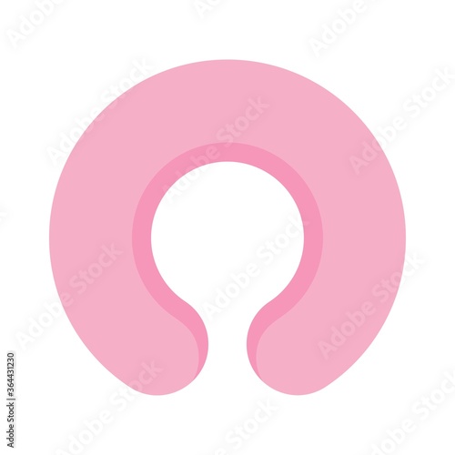 baby shower related baby sleeping pillow or head pillow vector in flat style,