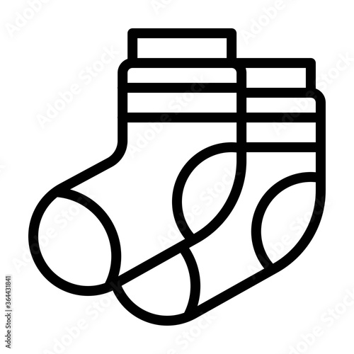 baby shower related cute small baby socks for winter vector in lineal style,