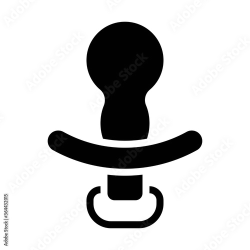 baby shower related nipple or dummy for small kid or children vector in solid design,