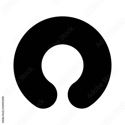 baby shower related baby sleeping pillow or head pillow vector in solid design,