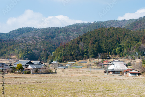 Beautiful scenic view from near Niutsuhime Shrine in Katsuragi, Wakayama, Japan.