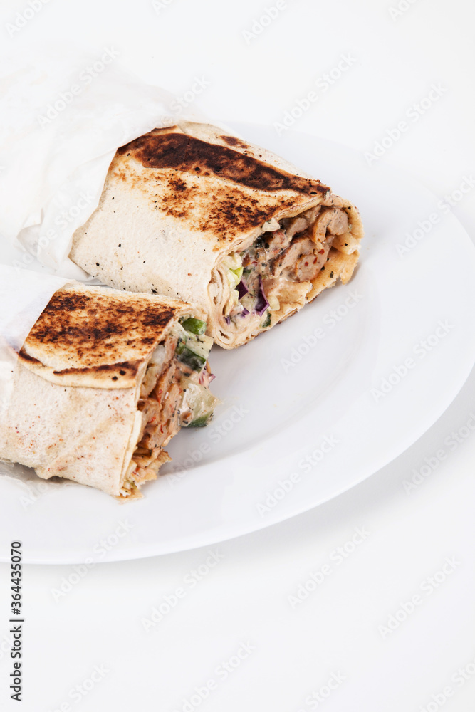 Chicken Wrap on plate