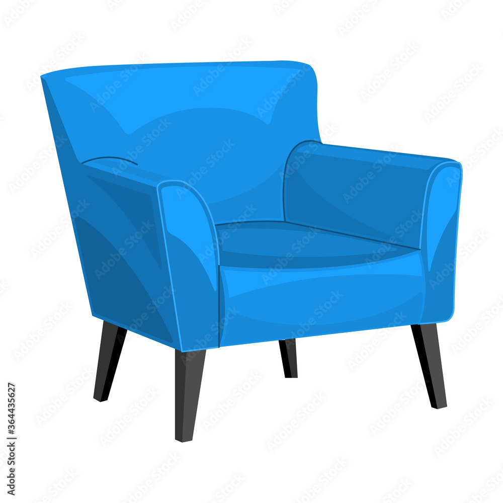 Home armchair vector cartoon icon. Vector illustration comfortable chair on white background. Isolated illustration cartoon icon home armchair. Home armchair vector cartoon icon. Vector illustration comfortable chair on white background. Isolated illustration cartoon icon home armchair.