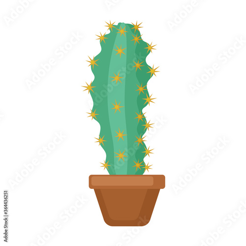 Houseplant cacti vector cartoon icon. Vector illustration cactus on white background. Isolated cartoon illustration icon houseplant cacti.