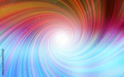 Light Blue, Red vector texture with milky way stars. Shining colored illustration with bright astronomical stars. Template for cosmic backgrounds.