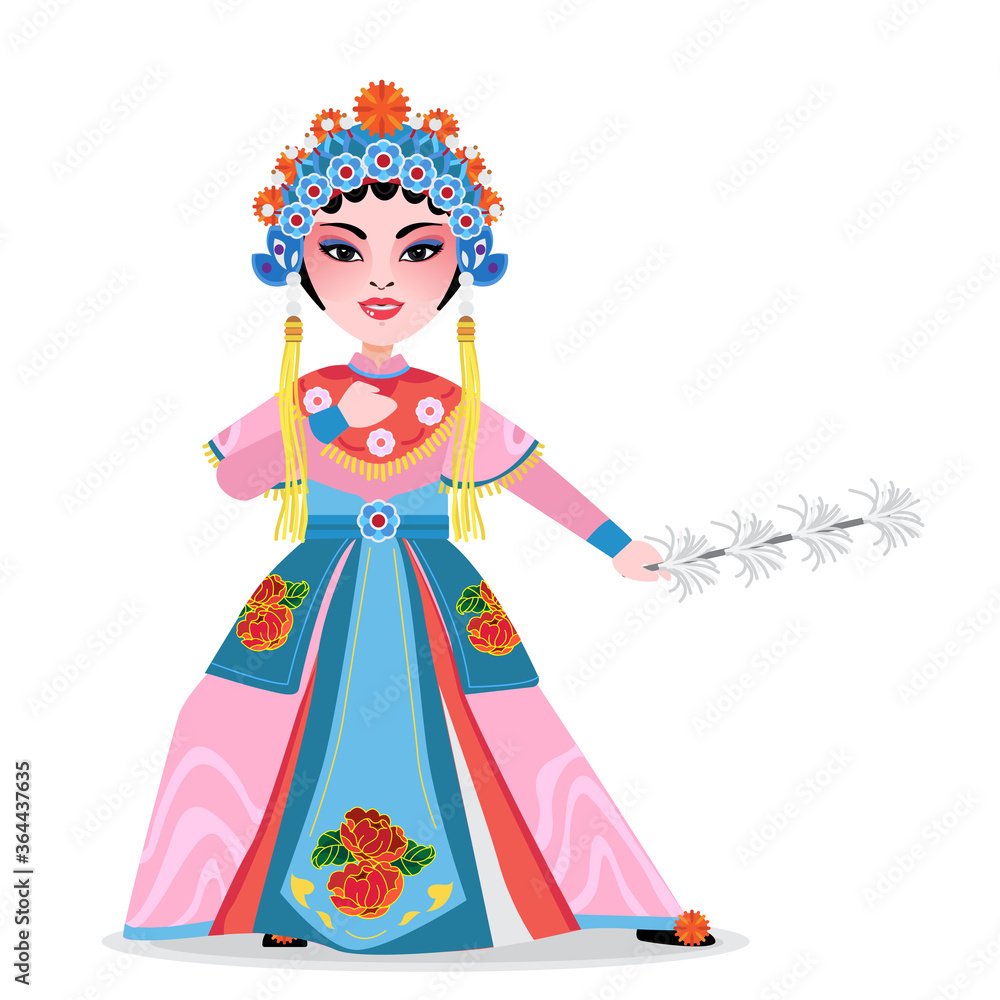 Chinese soap poeras - Woman in traditional costume.
