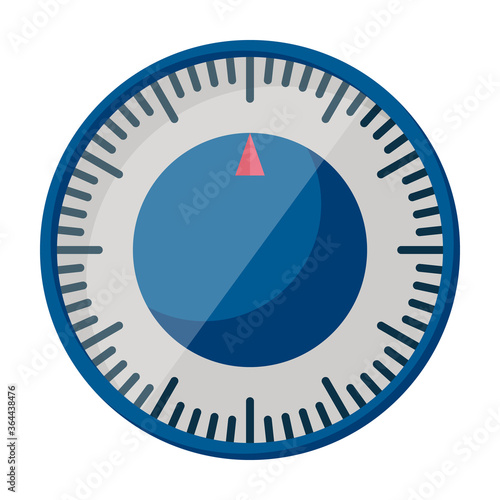 Kitchen timer vector cartoon icon. Vector illustration oven stopwatch on white background. Isolated cartoon illustration icon kitchen timer.