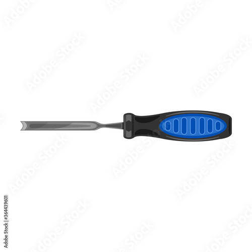 Chisel vector cartoon icon. Vector illustration carving tool on white background. Isolated cartoon illustration icon chisel.