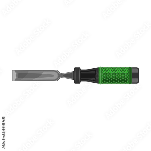 Chisel vector cartoon icon. Vector illustration carving tool on white background. Isolated cartoon illustration icon chisel.