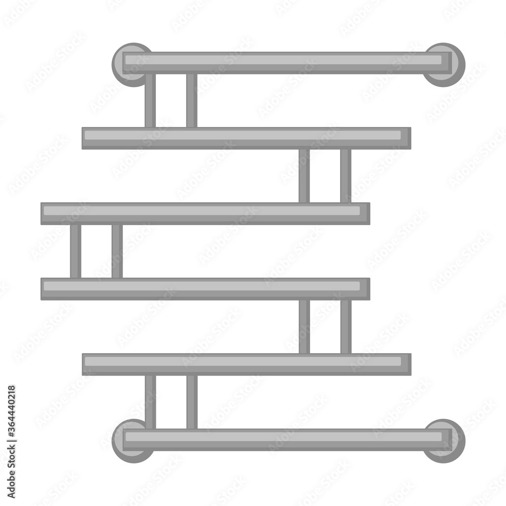 Towel dryer vector cartoon icon. Vector illustration bathroom radiator on white background. Isolated illustration cartoon icon towel dryer. Towel dryer vector cartoon icon. Vector illustration bathroom radiator on white background. Isolated illustration cartoon icon towel dryer.