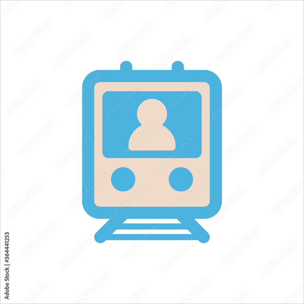 train icon flat vector logo design trendy