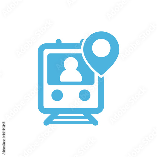 train icon flat vector logo design trendy