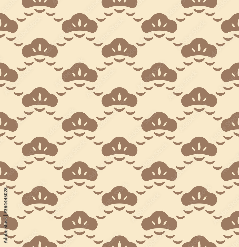 Japanese Leaf Diamond Vector Seamless Pattern Japanese Leaf Diamond Vector Seamless Pattern
