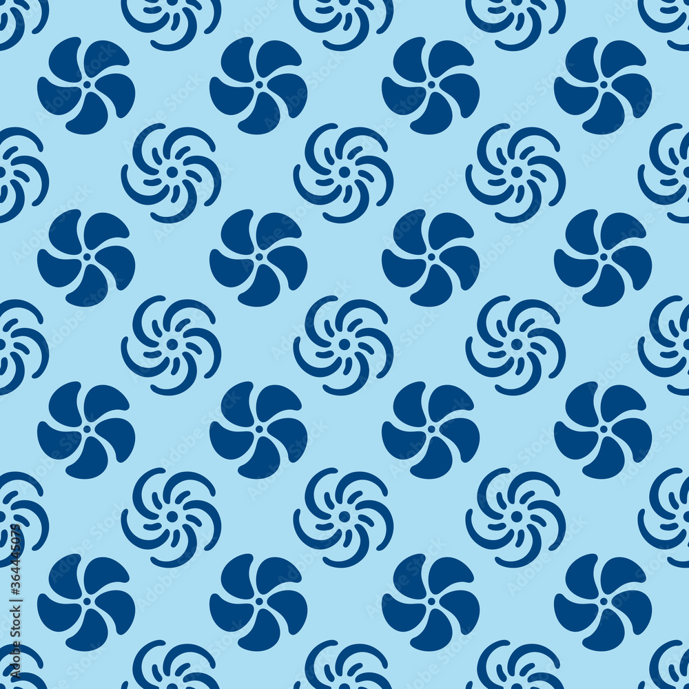 Japanese Swirl Cherry Blossom Vector Seamless Pattern Japanese Swirl Cherry Blossom Vector Seamless Pattern