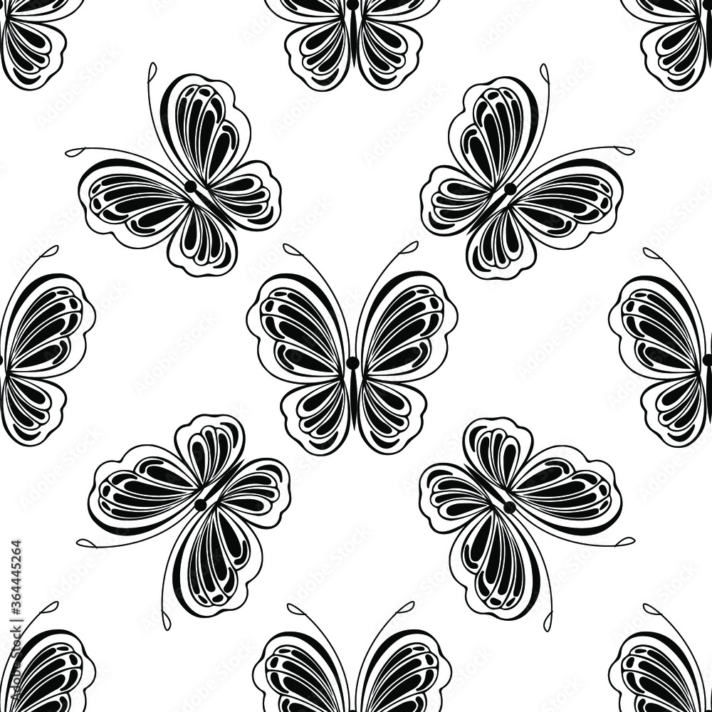 Seamless pattern of batterfiy Seamless pattern of batterfiy
