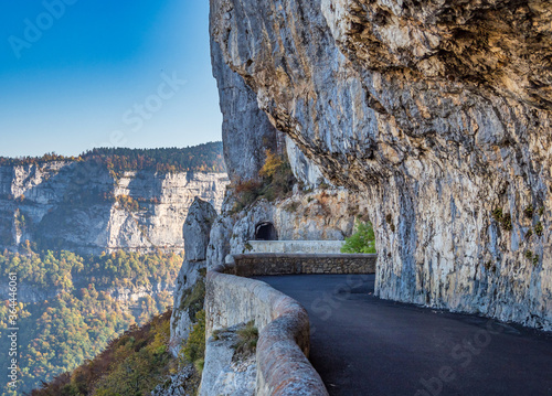 Landscape of Vercors in France - view of Combe Laval, Col del la Machine photo