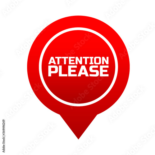 attention please sign on white background Free Download attention please sign on white background - GFXLoad