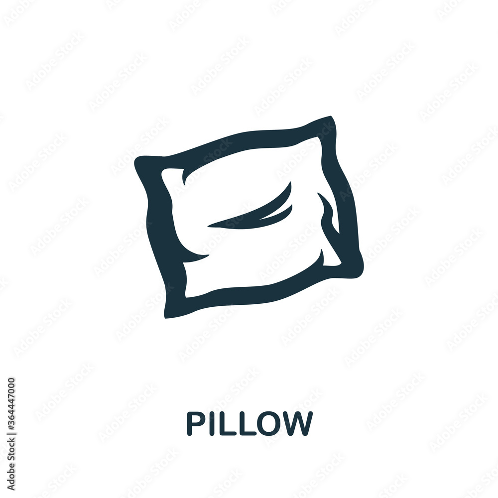 Pillow icon. Simple element from well sleep collection. Creative Pillow icon for web design, templates, infographics and more Pillow icon. Simple element from well sleep collection. Creative Pillow icon for web design, templates, infographics and more