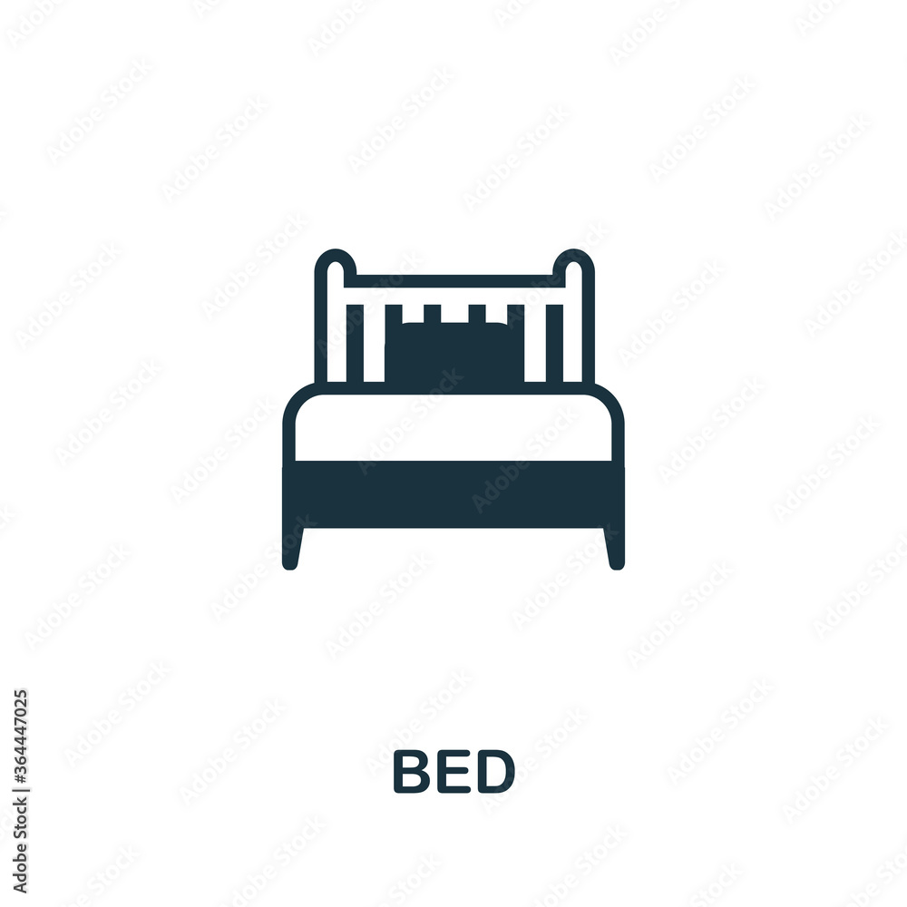 Bed icon. Simple element from well sleep collection. Creative Bed icon for web design, templates, infographics and more Bed icon. Simple element from well sleep collection. Creative Bed icon for web design, templates, infographics and more