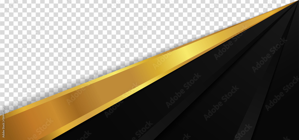 Abstract luxury gold metallic and black overlap layer design with space for image Abstract luxury gold metallic and black overlap layer design with space for image