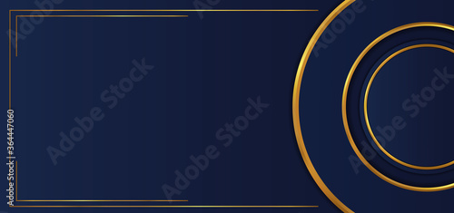 Luxury background circle overlap shape design gold frame space for content