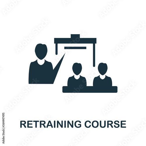 Retraining Course icon. Simple element from business management collection. Creative Retraining Course icon for web design, templates, infographics and more