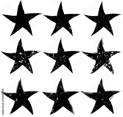 Grunge vector stars