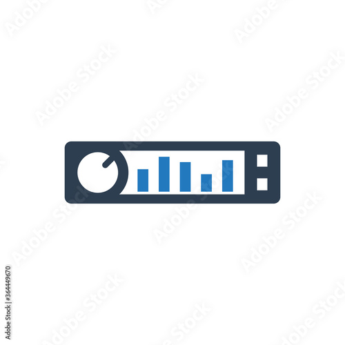 Car stereo system icon