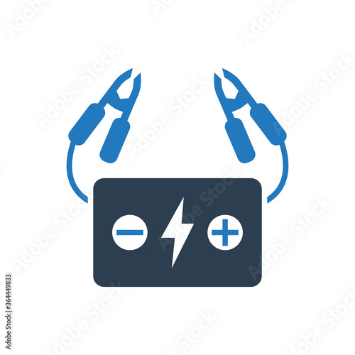 Car battery jump starter icon