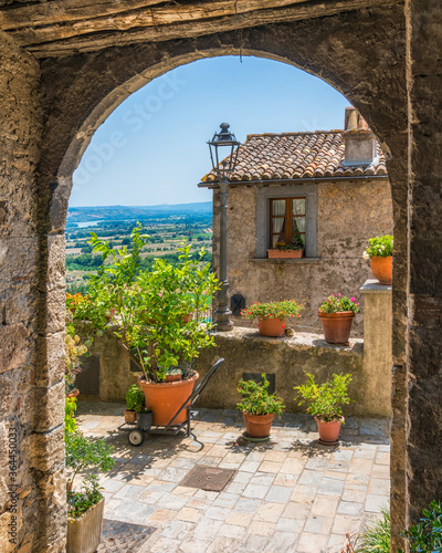 Scenic sight in the village of Castiglione in Teverina, Province of Viterbo, Lazio, Italy.