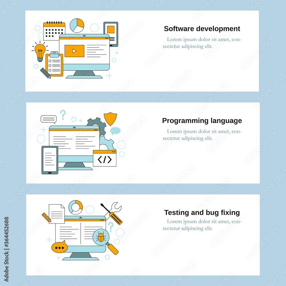 Software development, Programming language, Testing and bug fixing