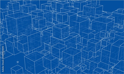 Abstract boxes background