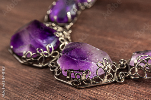 necklace with amethyst