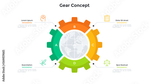 Flat Infographic Vector Template