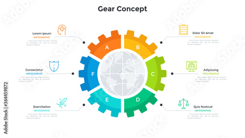 Flat Infographic Vector Template