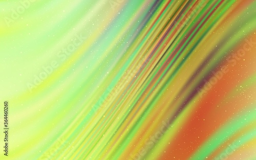 Light Green, Yellow vector texture with milky way stars. Shining colored illustration with bright astronomical stars. Template for cosmic backgrounds.